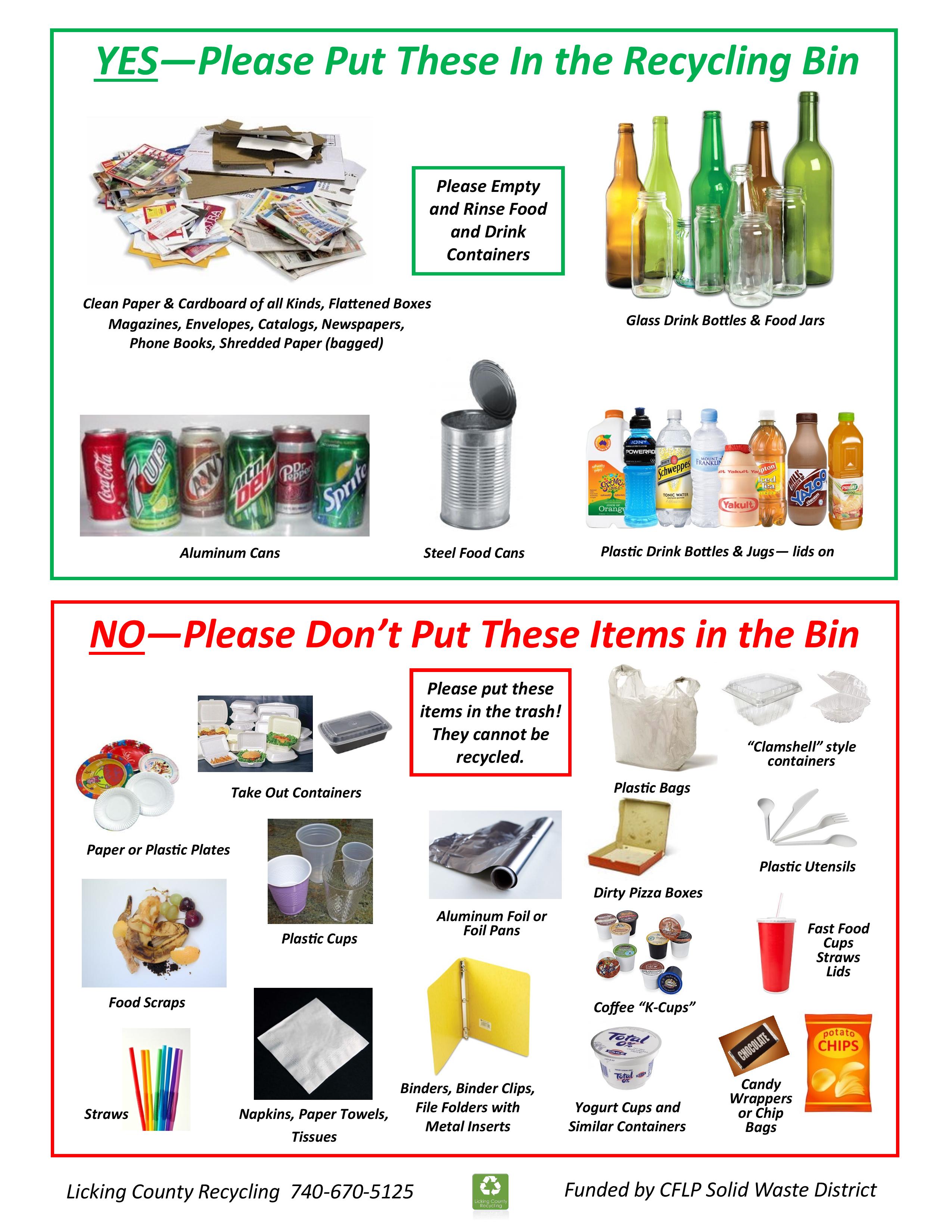 Licking County Items Accepted At Public Bins